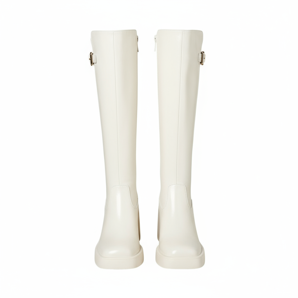 純手工打造 • 方頭粗跟長靴